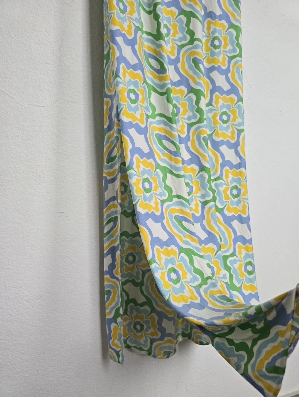 ZARA Viral Halter Maxi Dress Open Back Floral Scarf Tie Euro Summer S - Picture 8 of 17